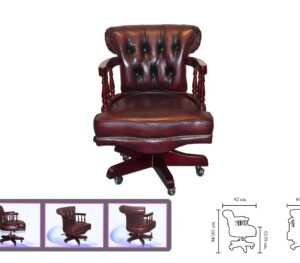 CAPTAINS OFFICE CHAIR - Classic Chesterfield