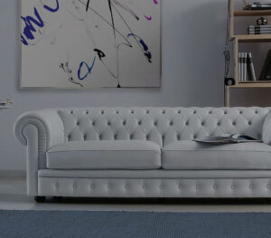 white leather sofa